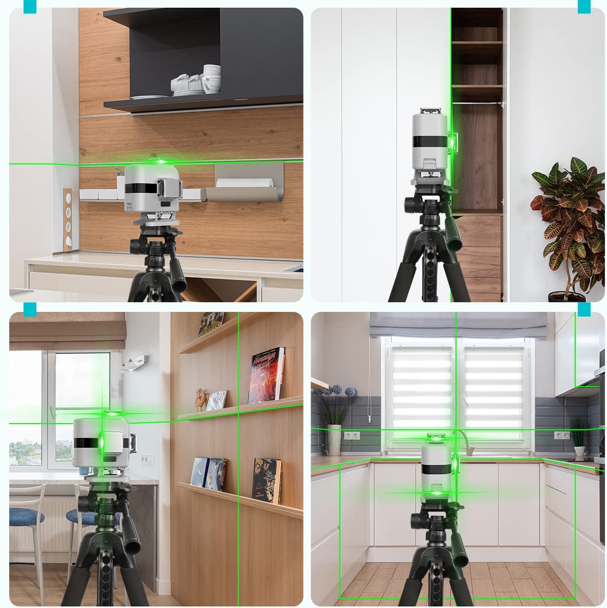 Laser Level 16 Lines 4D Green - DS04CG Self-Leveling 16 Cross Super Light
