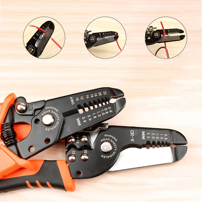 Automatic Wire Stripper Cutter - 175mm Stripping Crimping Pliers Wire Stripper