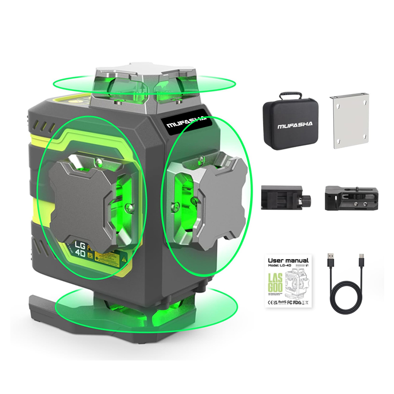 Laser Level 16 Lines 4D Green - 16 Line Laser Level 360 Self