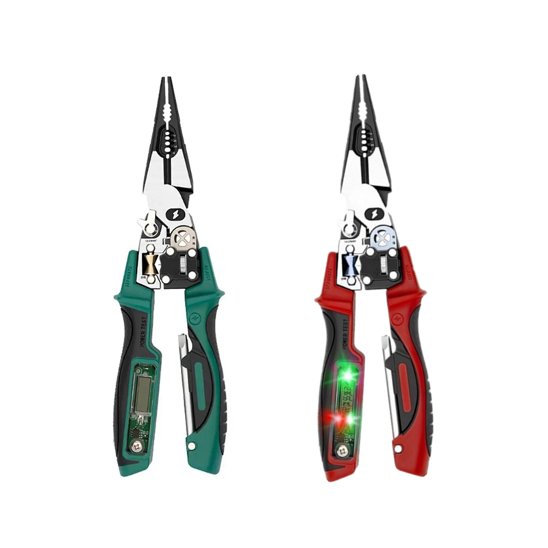 Automatic Wire Stripper Cutter - Electrician Pliers with Digital Voltage Tester,