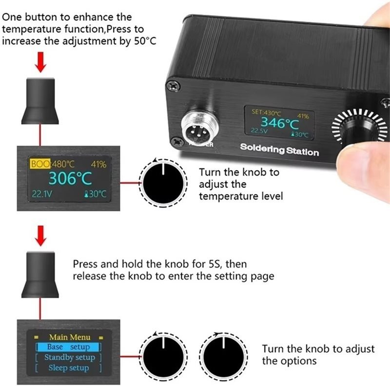 【A56X】T12 Portable Mini Digita - огляд і ціна Digital Soldering Station T12