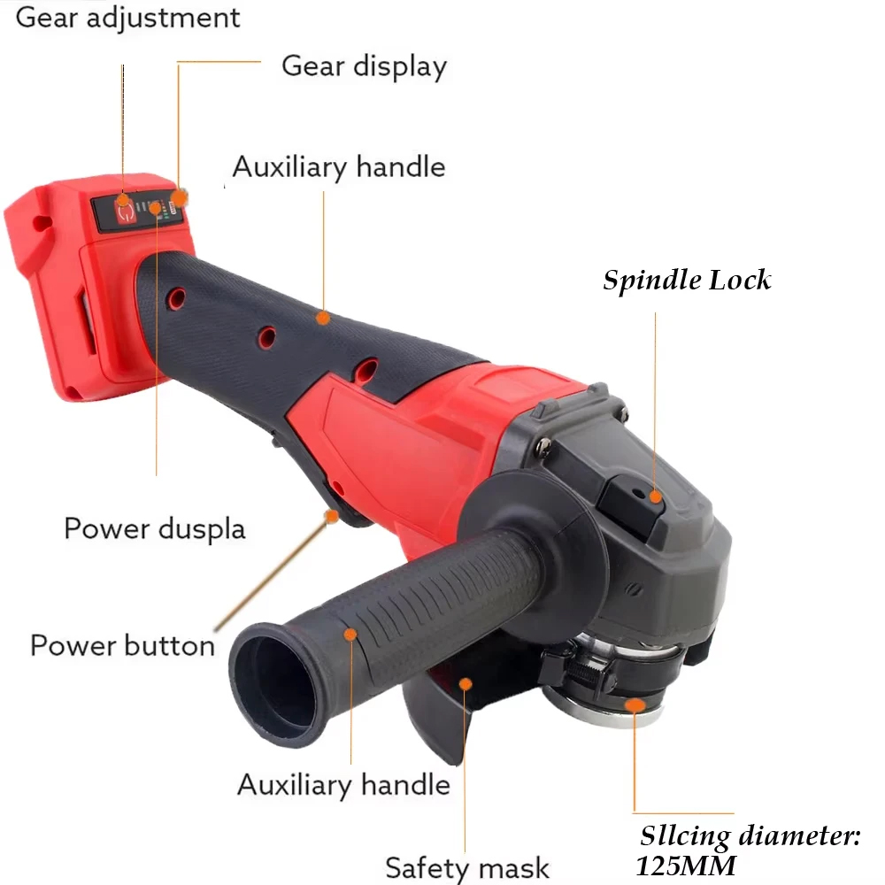 125mm Electric Angle Grinder 3 - огляд і ціна Brushless Angle Grinder Battery Powered
