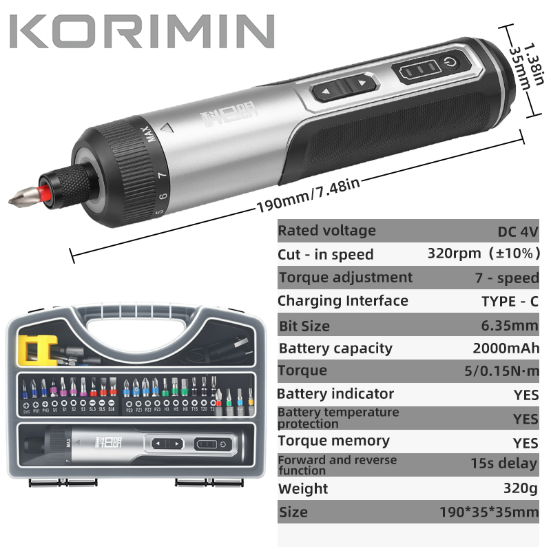 Cordless Electric Screwdriver  - огляд і ціна Electric Screwdriver Rechargeable Usb