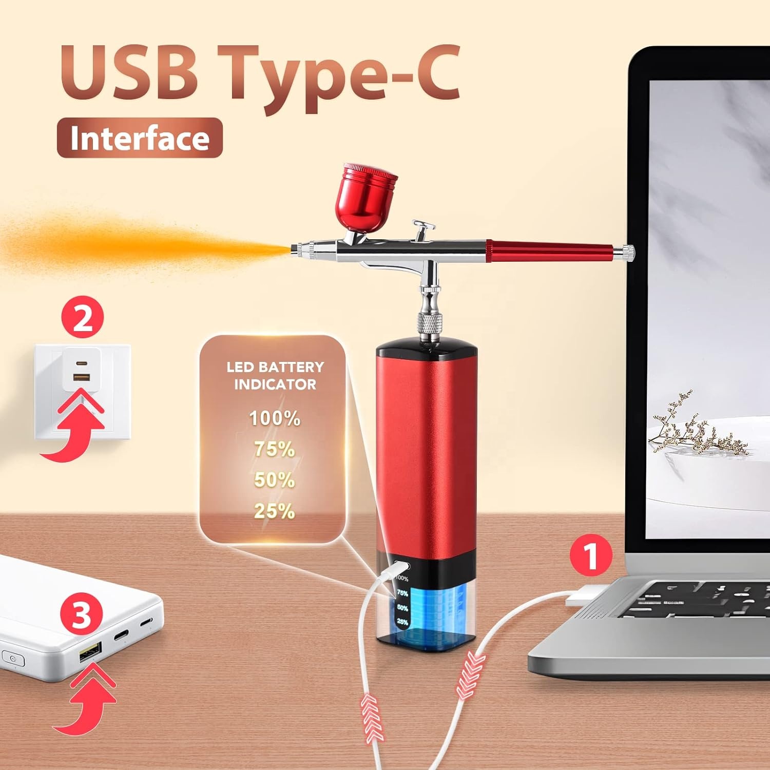 Airbrush Kit with Compressor,  - огляд і ціна Airbrush Kit With Mini Compressor