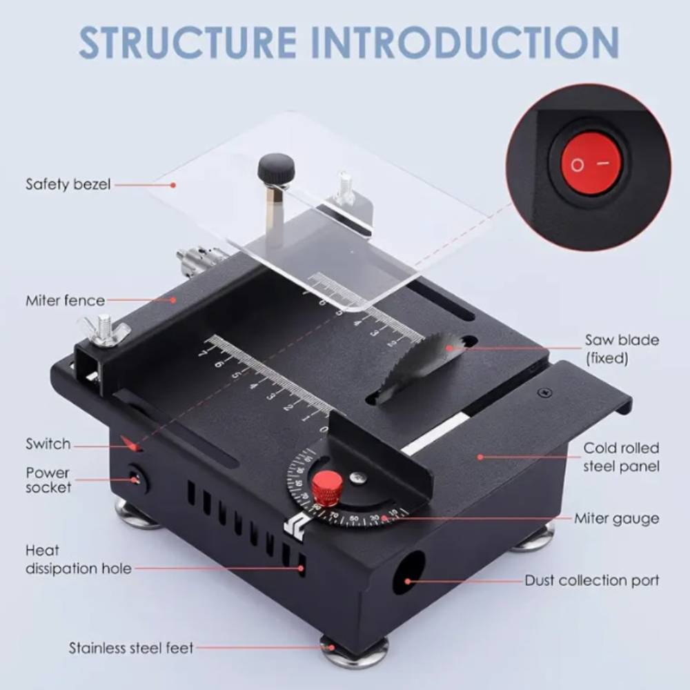 Mini Electric Table Saw Precis - огляд і ціна Mini Table Saw For Woodworking