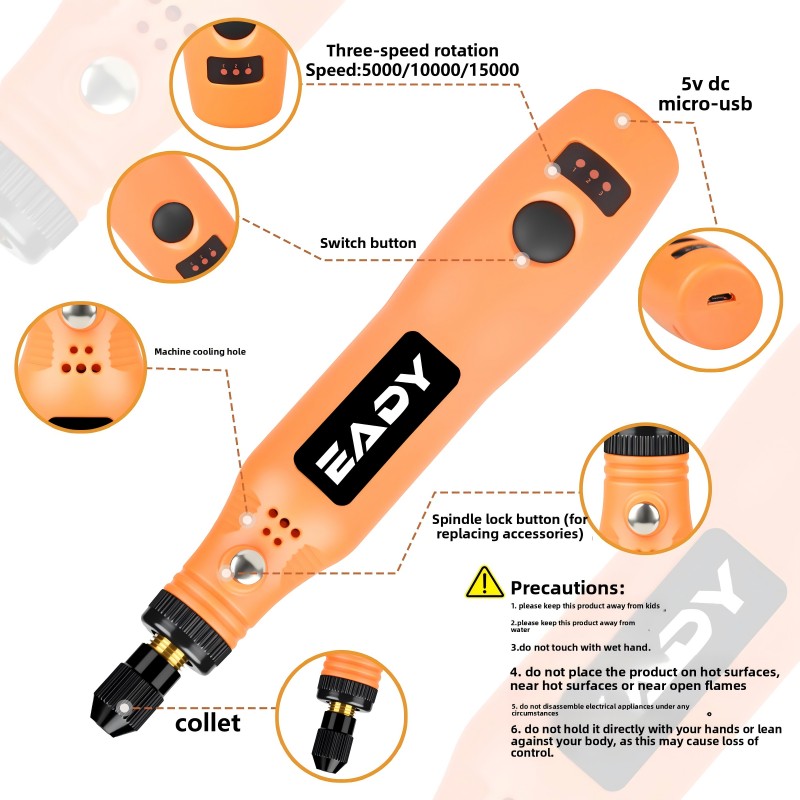USB Cordless Rotary Tool Kit – - огляд і ціна Cordless Rotary Tool Kit Accessories