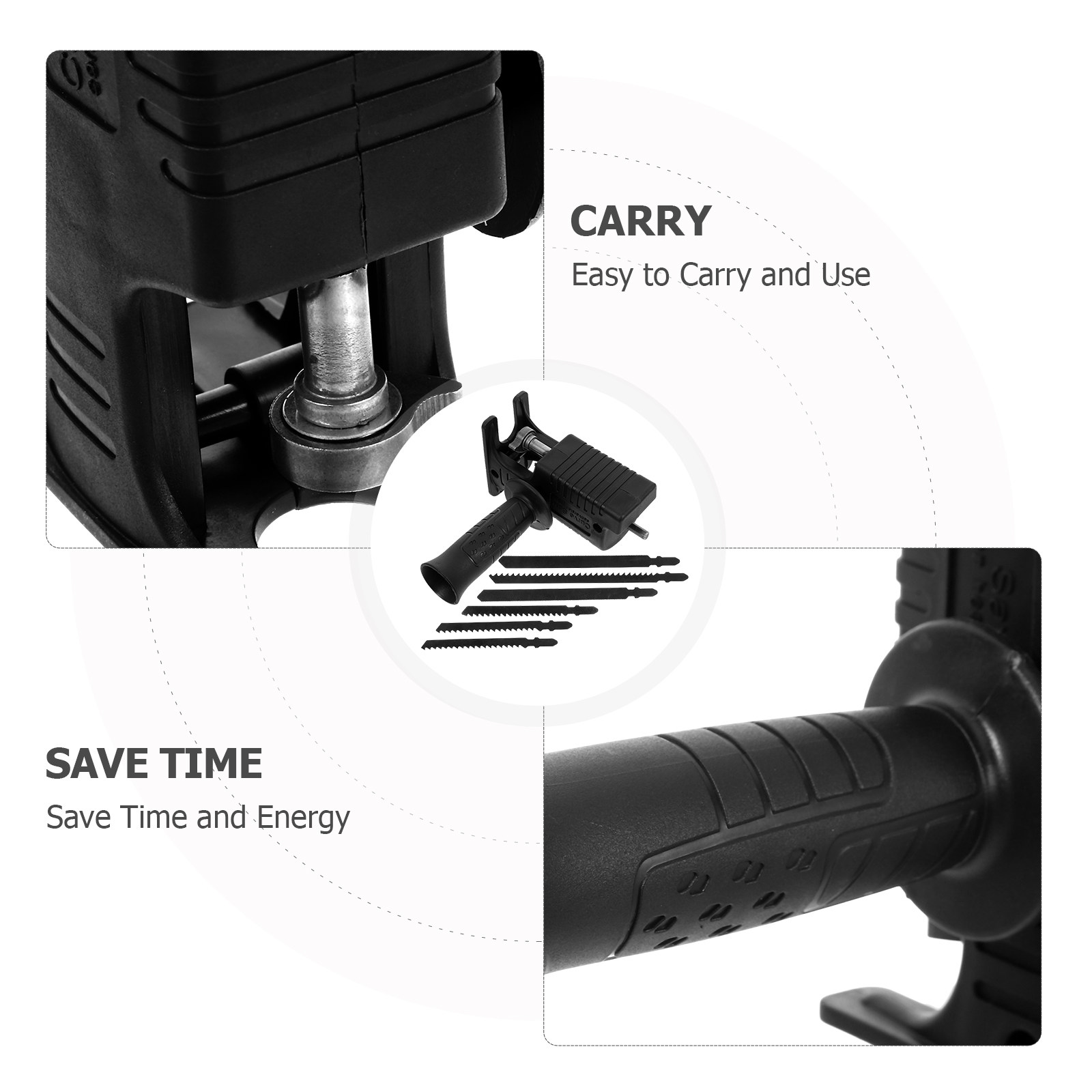 7 Piece Set Electric Drill Con - огляд і ціна Reciprocating Saw Attachment Drill