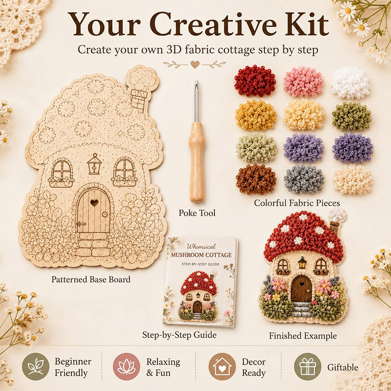 3D Mushroom House Poke Art DIY - огляд і ціна Hand Tools