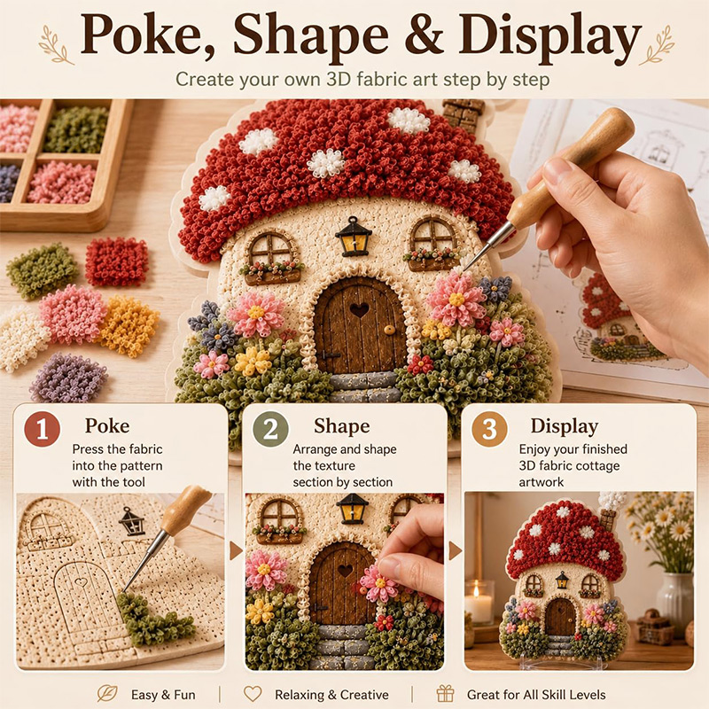 3D Mushroom House Poke Art DIY - огляд і ціна Hand Tools