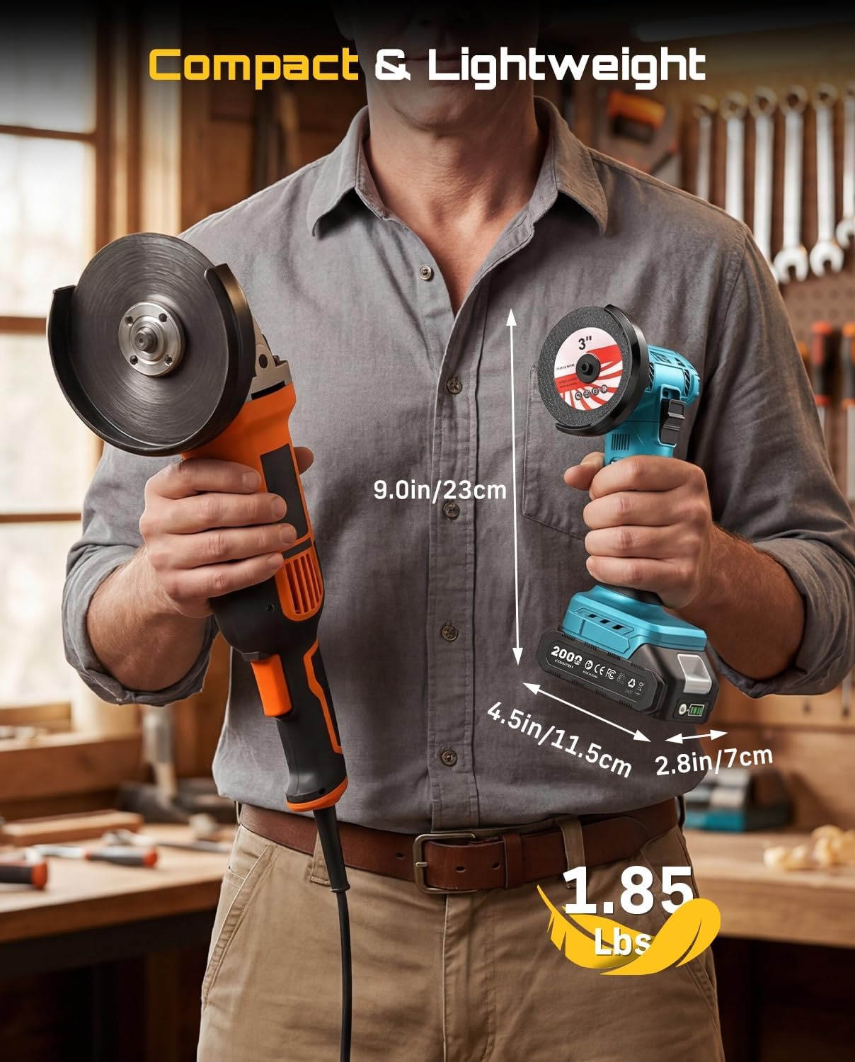 SEESII Cordless Mini Angle Gri - огляд і ціна Brushless Angle Grinder Battery Powered