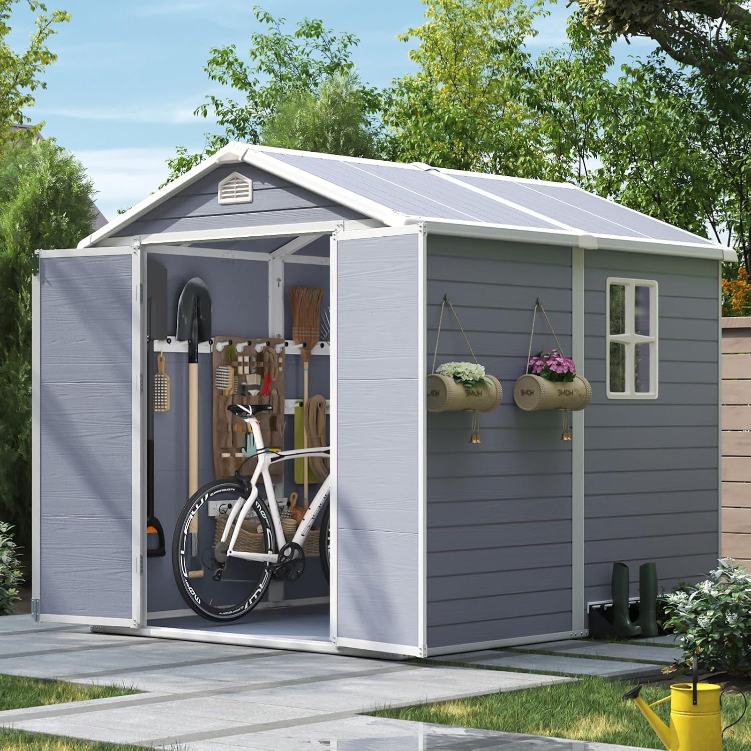 6x8 FT Outdoor Storage Shed Re - огляд і ціна Garden Tools
