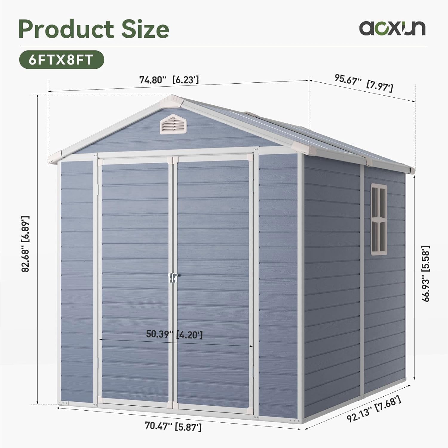 6x8 FT Outdoor Storage Shed Re - огляд і ціна Garden Tools