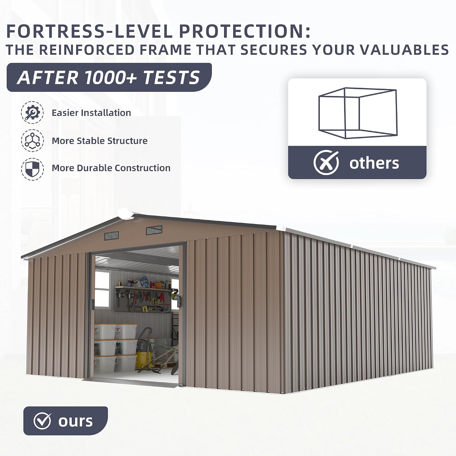 10x12 FT Outdoor Metal Storage - огляд і ціна Garden Tools