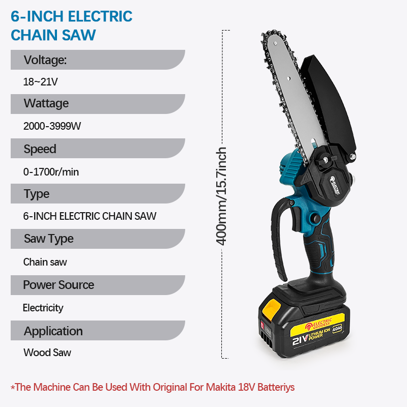 1700RPM 6 Inch Mini Cordless E - огляд і ціна Mini Electric Chainsaw 6 Inch