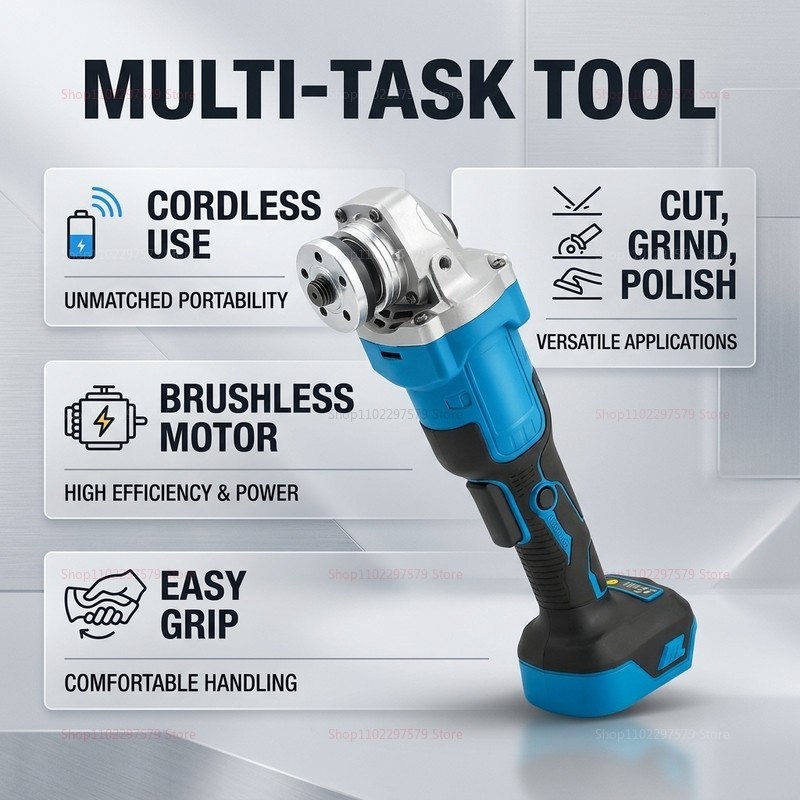 Cordless Brushless Angle Grind - огляд і ціна Brushless Angle Grinder Battery Powered