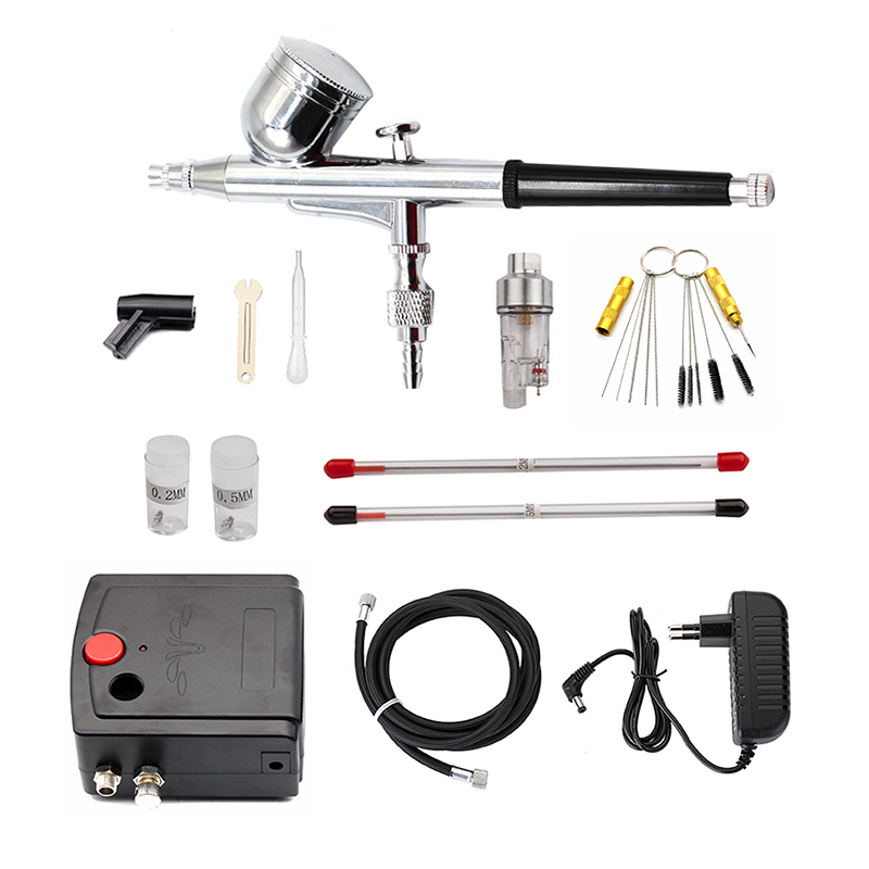 Dual-Action Spray Gun Airbrush - огляд і ціна Airbrush Kit With Mini Compressor