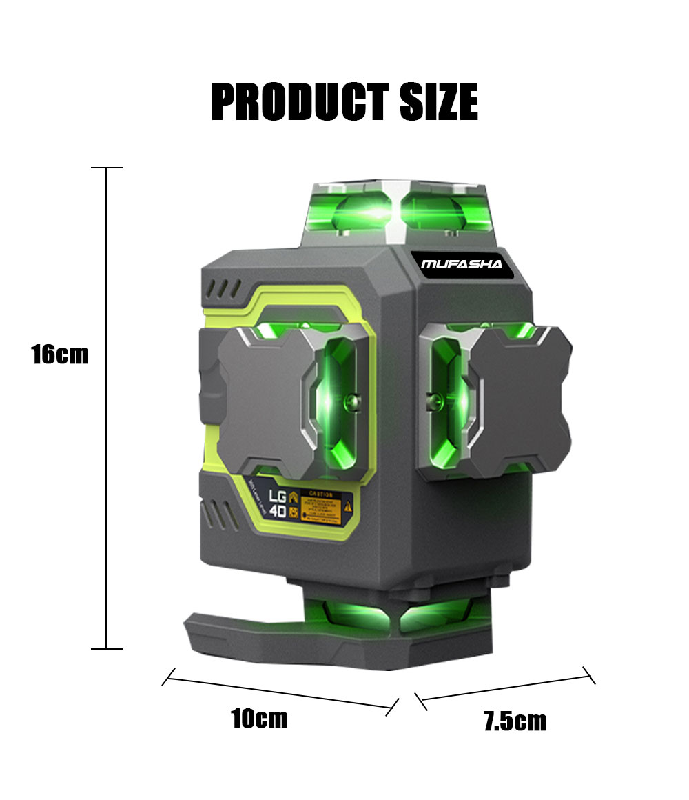 16 Line Laser Level 360 Self L - огляд і ціна Laser Level 16 Lines 4D Green