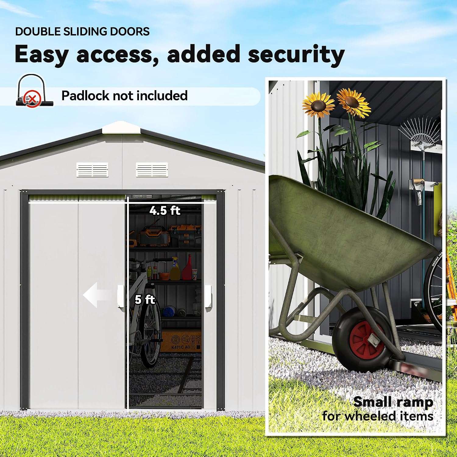 11x13ft Outdoor Storage Shed M - огляд і ціна Garden Tools