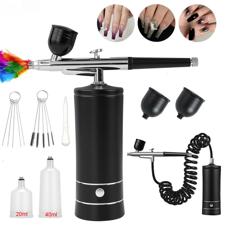 Airbrush Nail Art Painting Kit - огляд і ціна Airbrush Kit With Mini Compressor