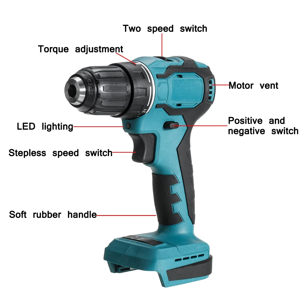 Electric Drill 18V 90N.m Cordl - огляд і ціна Brushless Cordless Electric Drill 18V