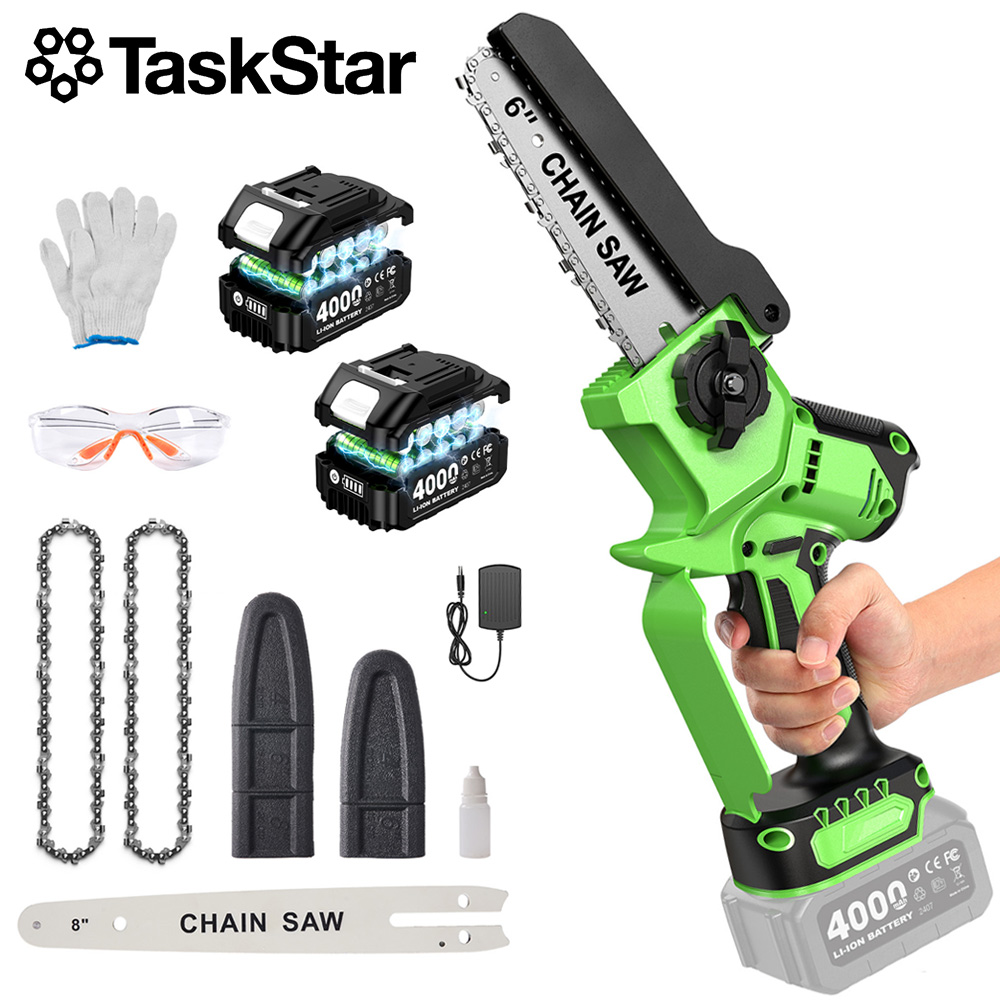 TaskStar Brushless Electric Ch - огляд і ціна Mini Electric Chainsaw 6 Inch