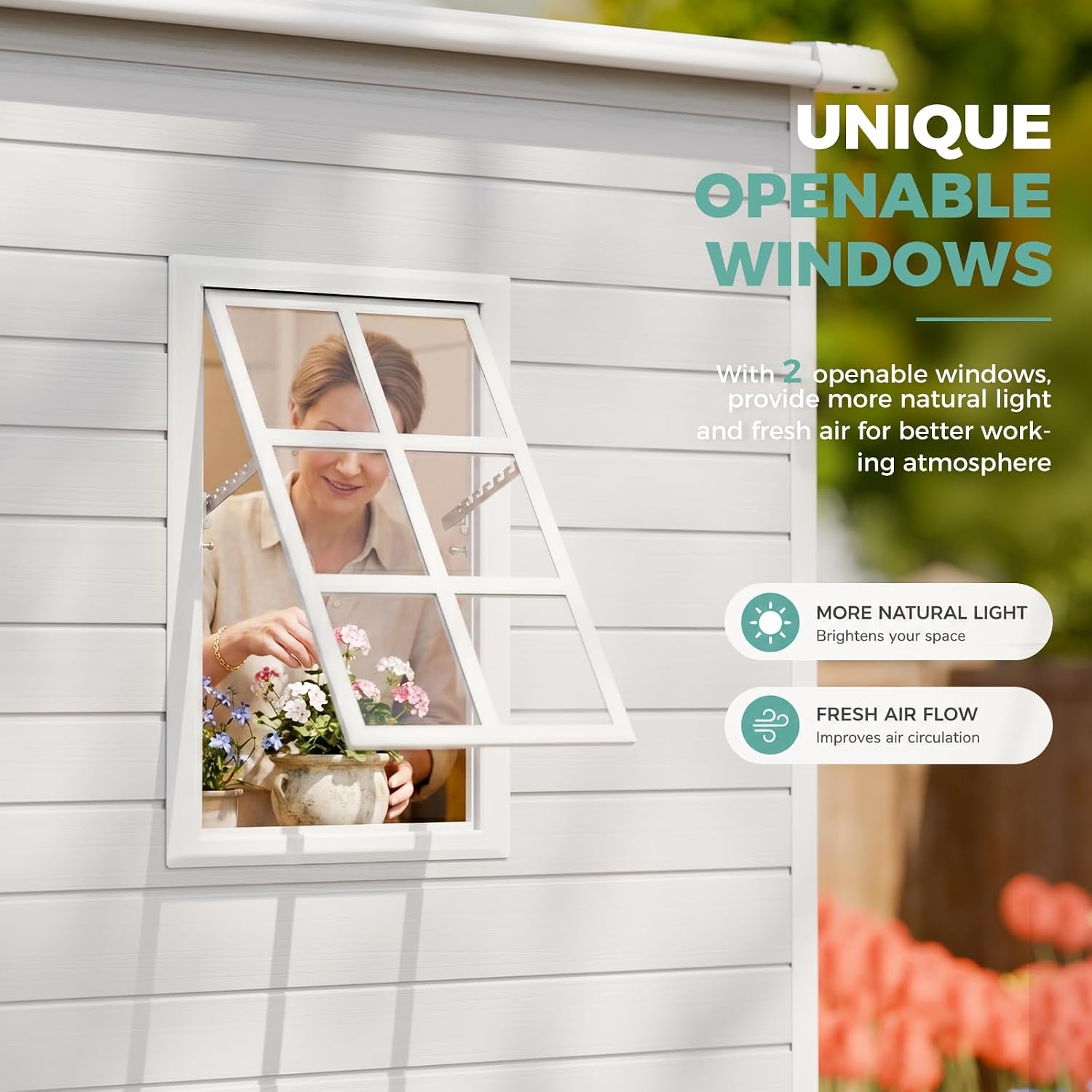 8x6 FT Resin Storage Shed with - огляд і ціна Garden Tools