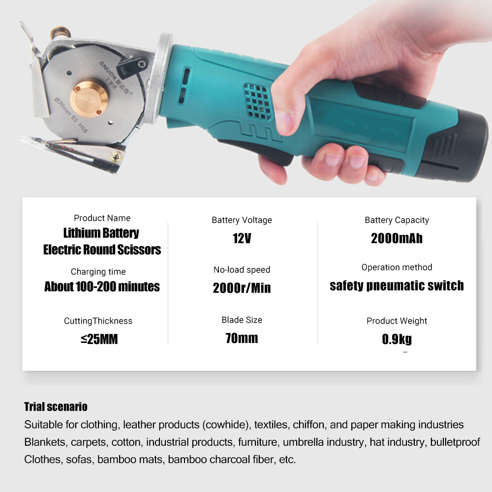 12V Electric Round Scissors Co - огляд і ціна Cordless Rotary Tool Kit Accessories
