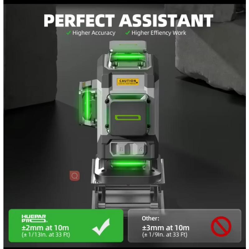 Huepar 2024 New Design 4D 16li - огляд і ціна Laser Level 16 Lines 4D Green